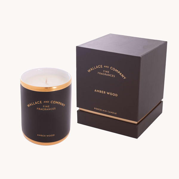 Amber Wood - Porcelain Candle