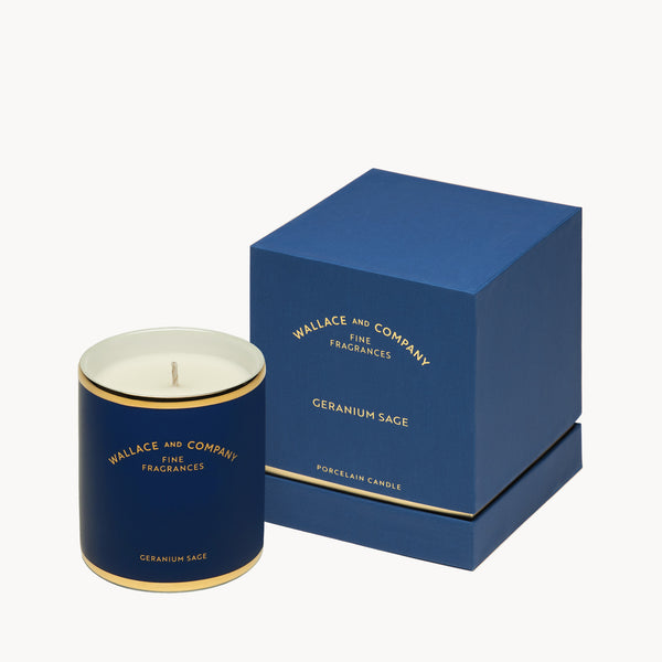 Geranium Sage - Porcelain Candle
