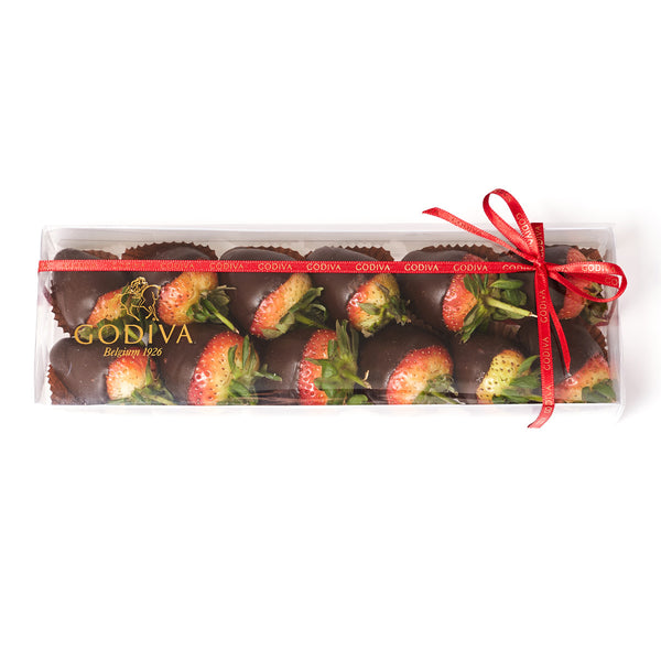 MILK CHOCOLATE DIPPED STRAWBERRIES, 12PCS